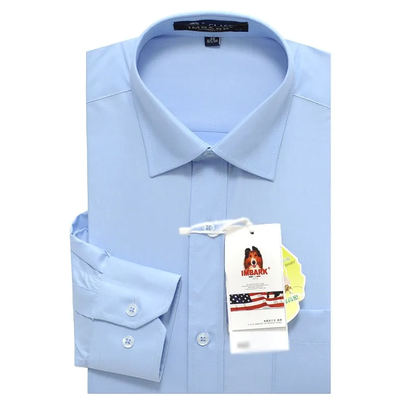 SHAN BAO 6XL 7XL 8XL 9XL 10XL men's professional long-sleeved shirt business casual large size loose solid color shirt