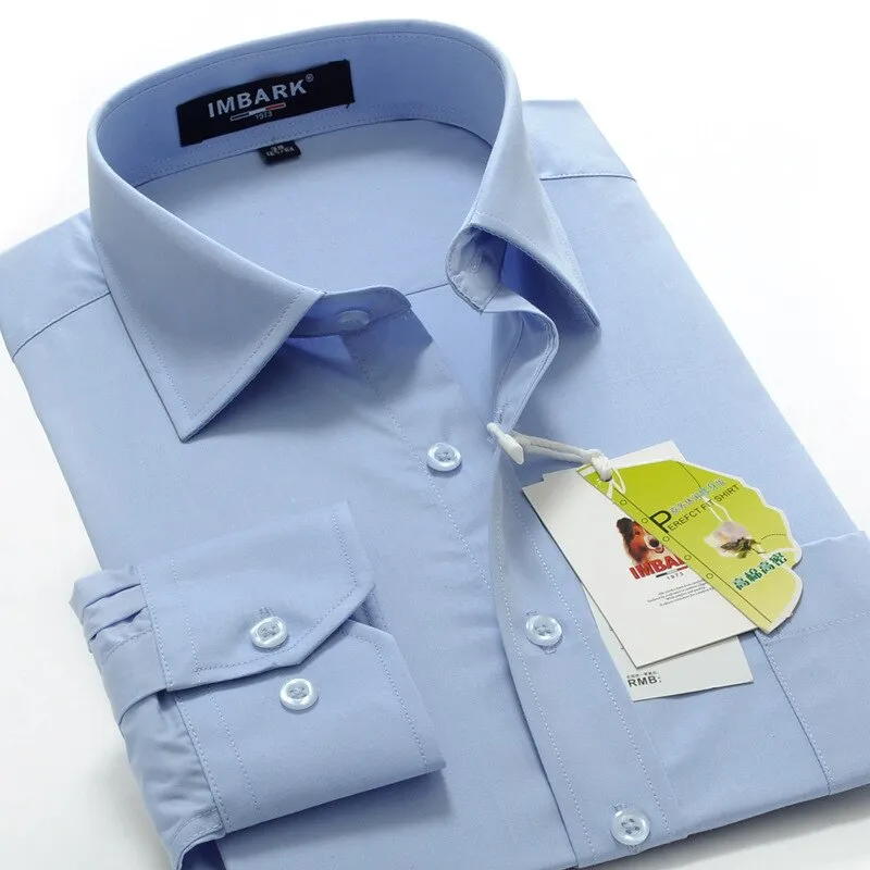 SHAN BAO 6XL 7XL 8XL 9XL 10XL men's professional long-sleeved shirt business casual large size loose solid color shirt