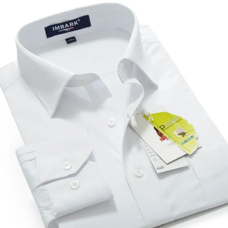 SHAN BAO 6XL 7XL 8XL 9XL 10XL men's professional long-sleeved shirt business casual large size loose solid color shirt