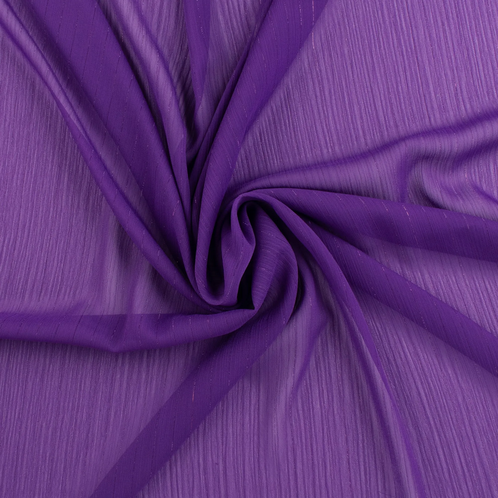 Solid Metallic Chiffon Yoryu - CHANTAL - 008 - Purple