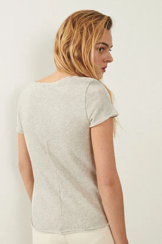 SONOMA V-Neck Short Sleeve Tee in Polar Melange