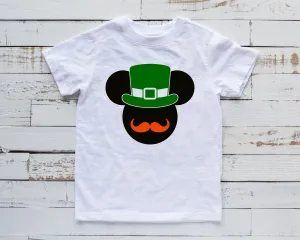 St. Patrick's Day Mickey Mouse T Shirt for Kids - Leprechaun Hat - Shamrocks - Lucky Disney Shirt