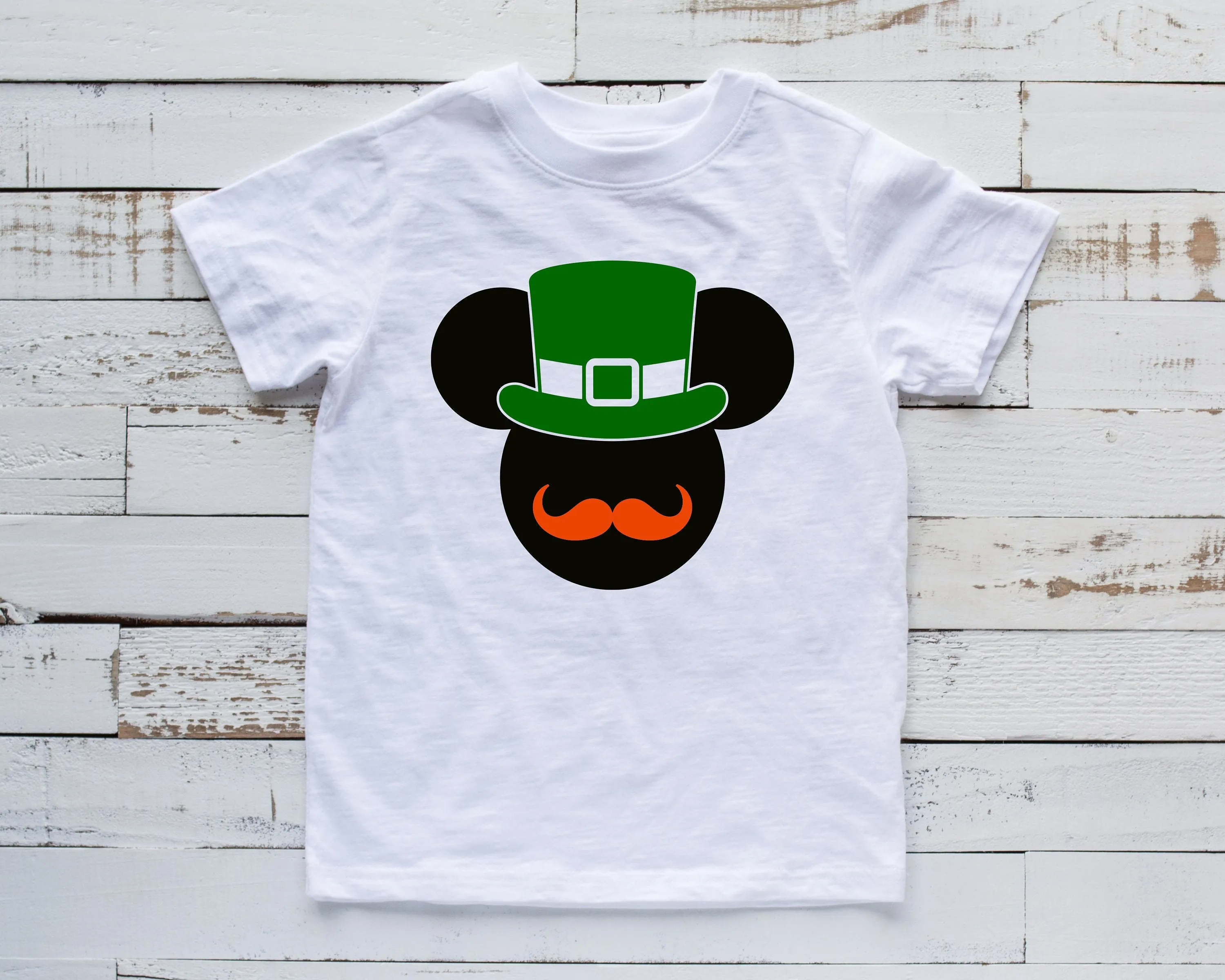 St. Patrick's Day Mickey Mouse T Shirt for Kids - Leprechaun Hat - Shamrocks - Lucky Disney Shirt