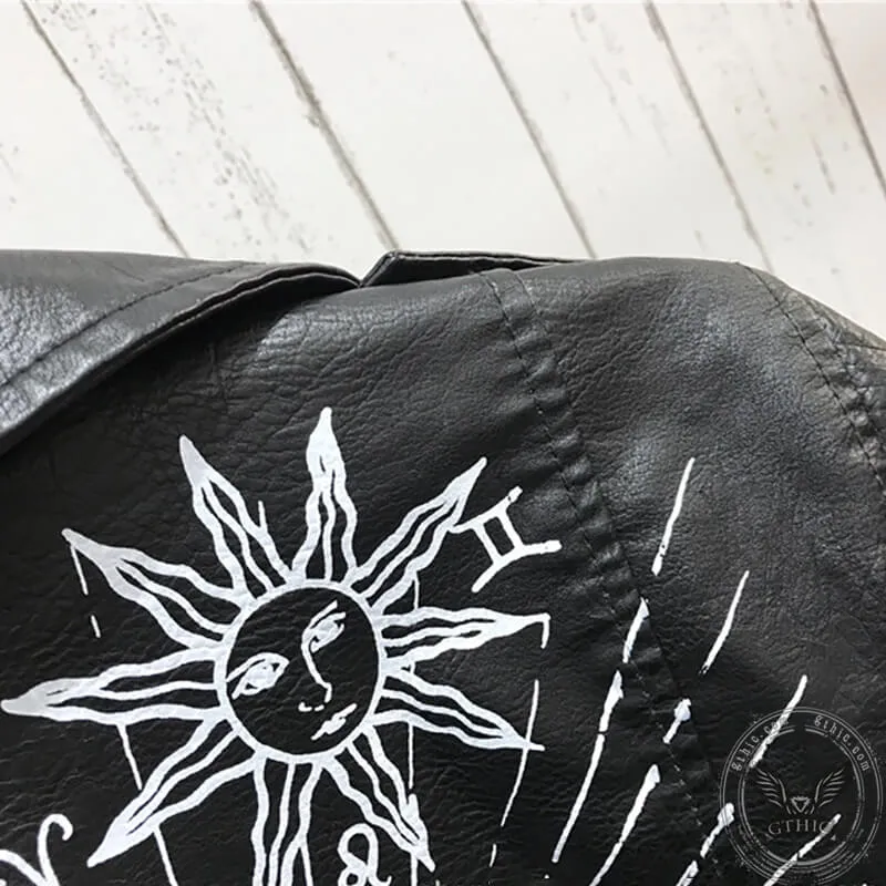 Struggle Eyeball Leather Biker Jacket