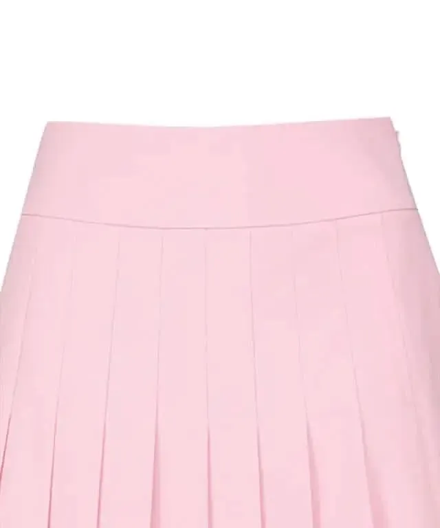 Stylish Women's Pink Pleated Golf Skirt with Signature Logo Design