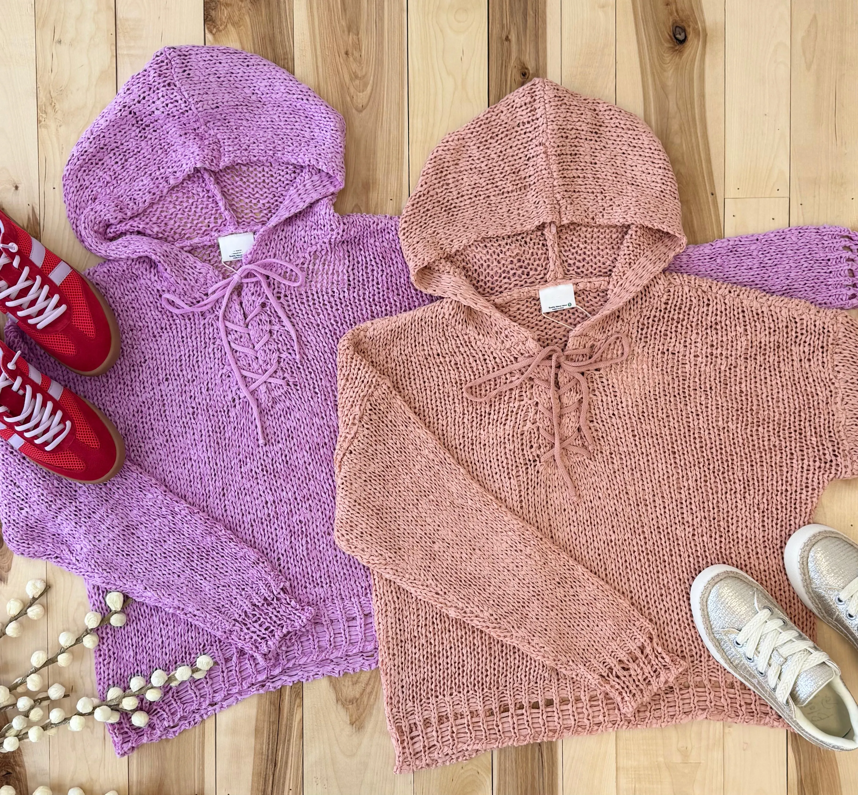 Summer Knit Hoodies - 2 Colors!