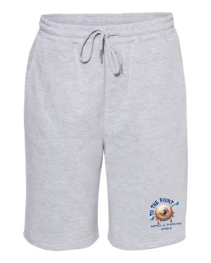 To The Point Piercing Studio Midweight Fleece Shorts w/Pockets - Grey Heather