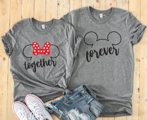 Together Forever Custom Matching Disney Shirts - Disney Couples - Mickey and Minnie