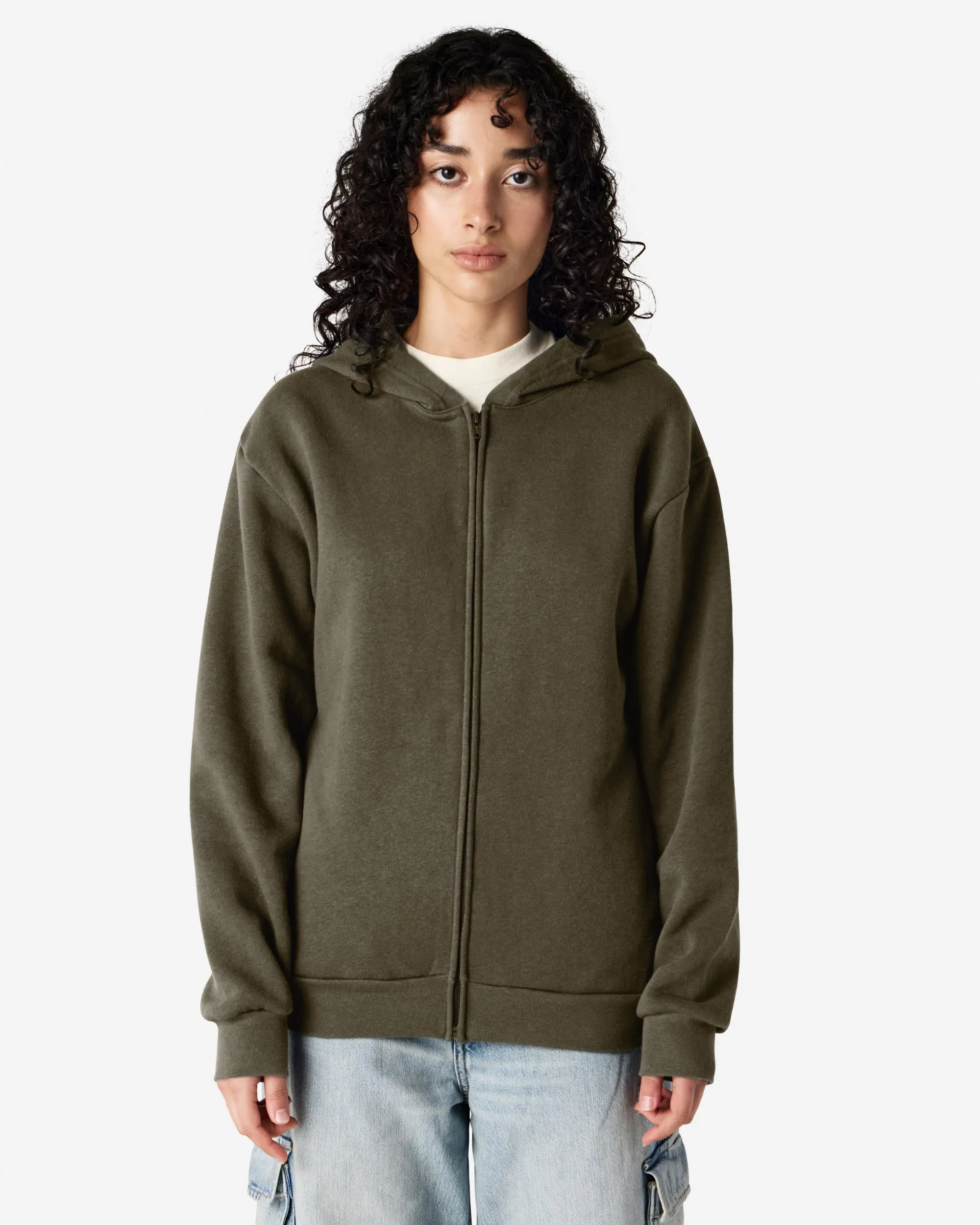 Unisex Fleece Zip-Up Hoodie