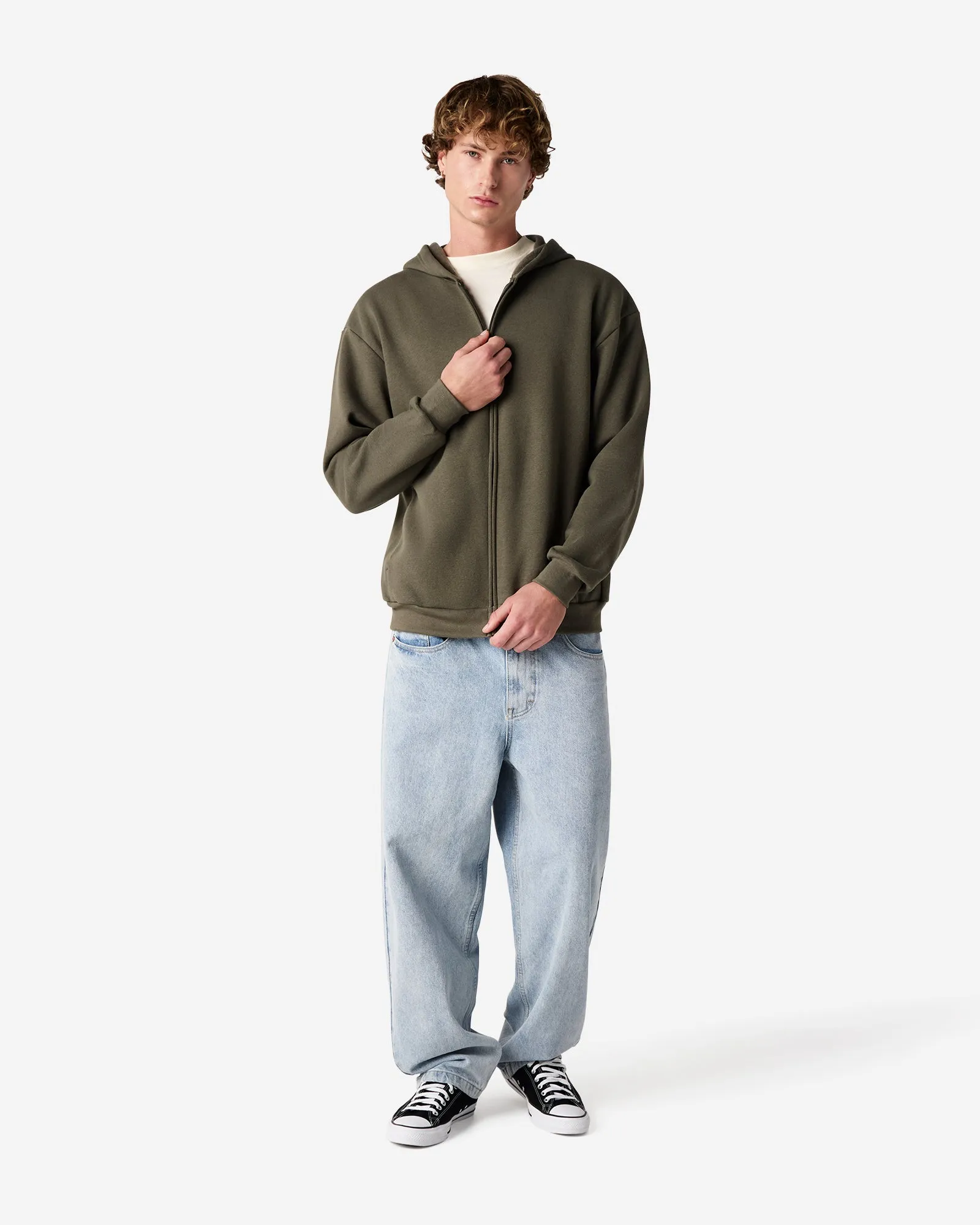 Unisex Fleece Zip-Up Hoodie