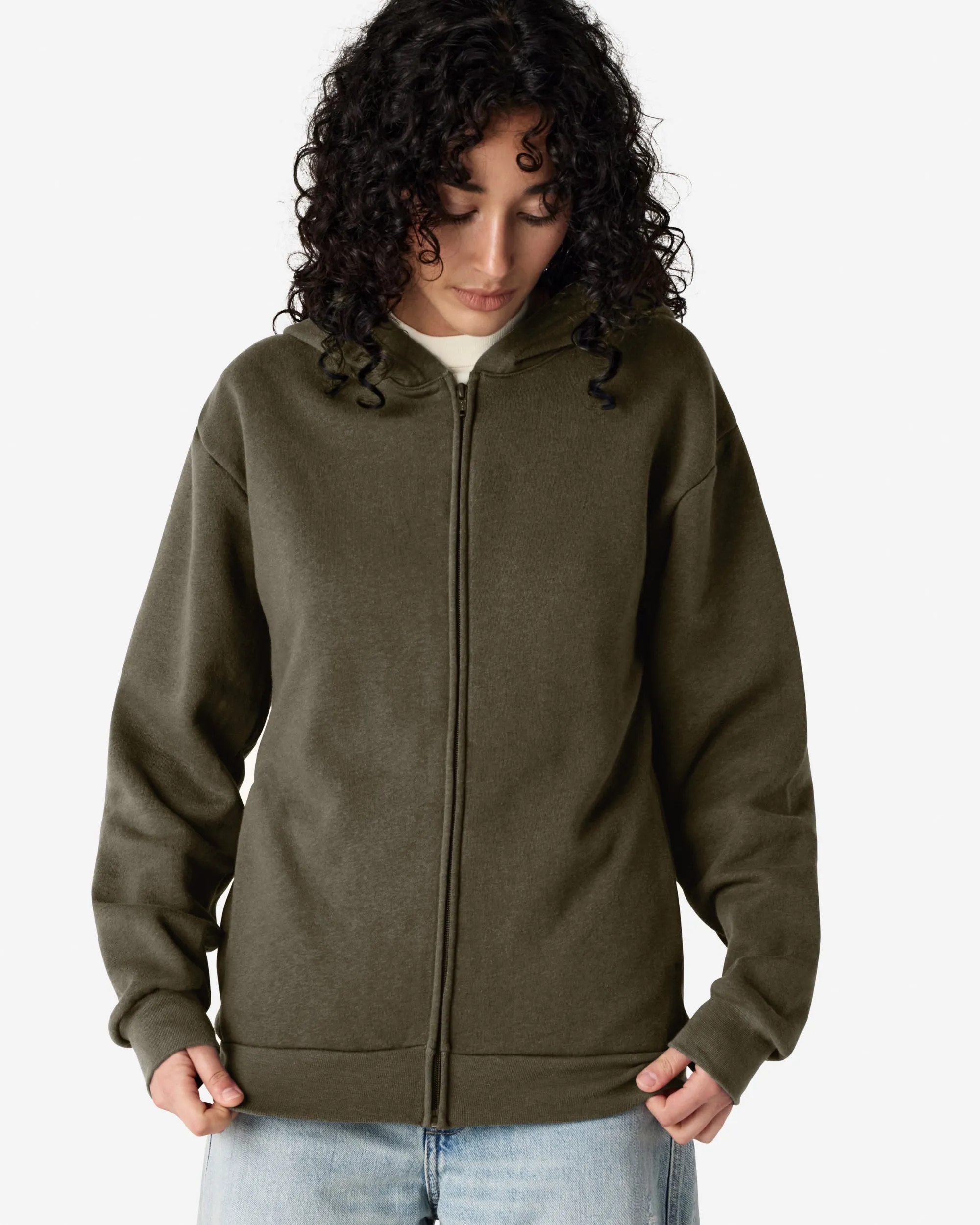 Unisex Fleece Zip-Up Hoodie