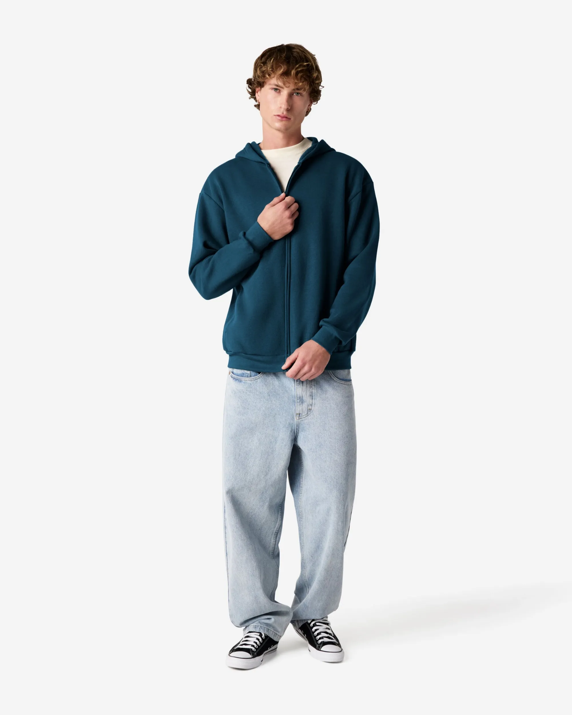 Unisex Fleece Zip-Up Hoodie