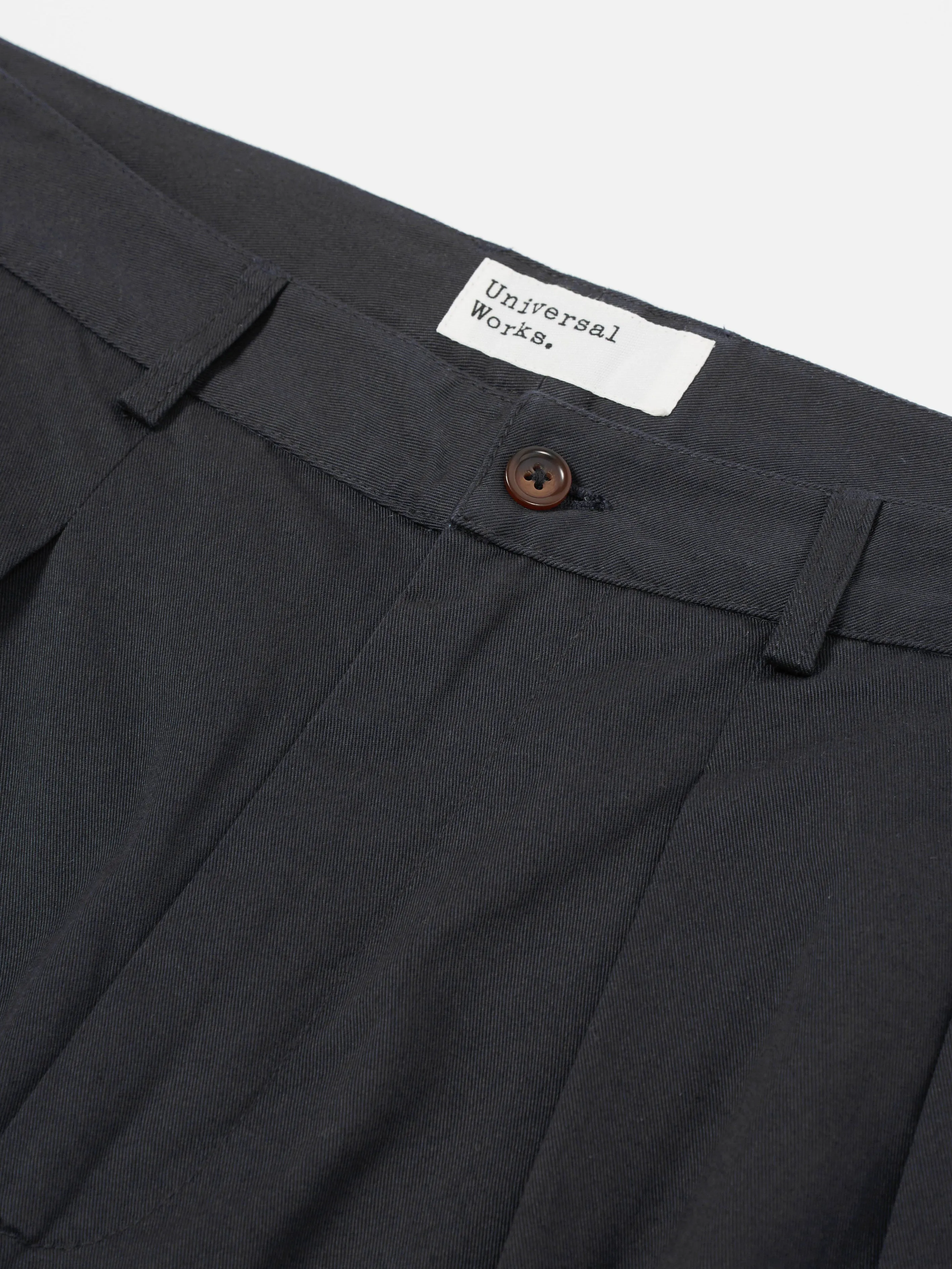Universal Works, Double Pleat Pant, Black Twill
