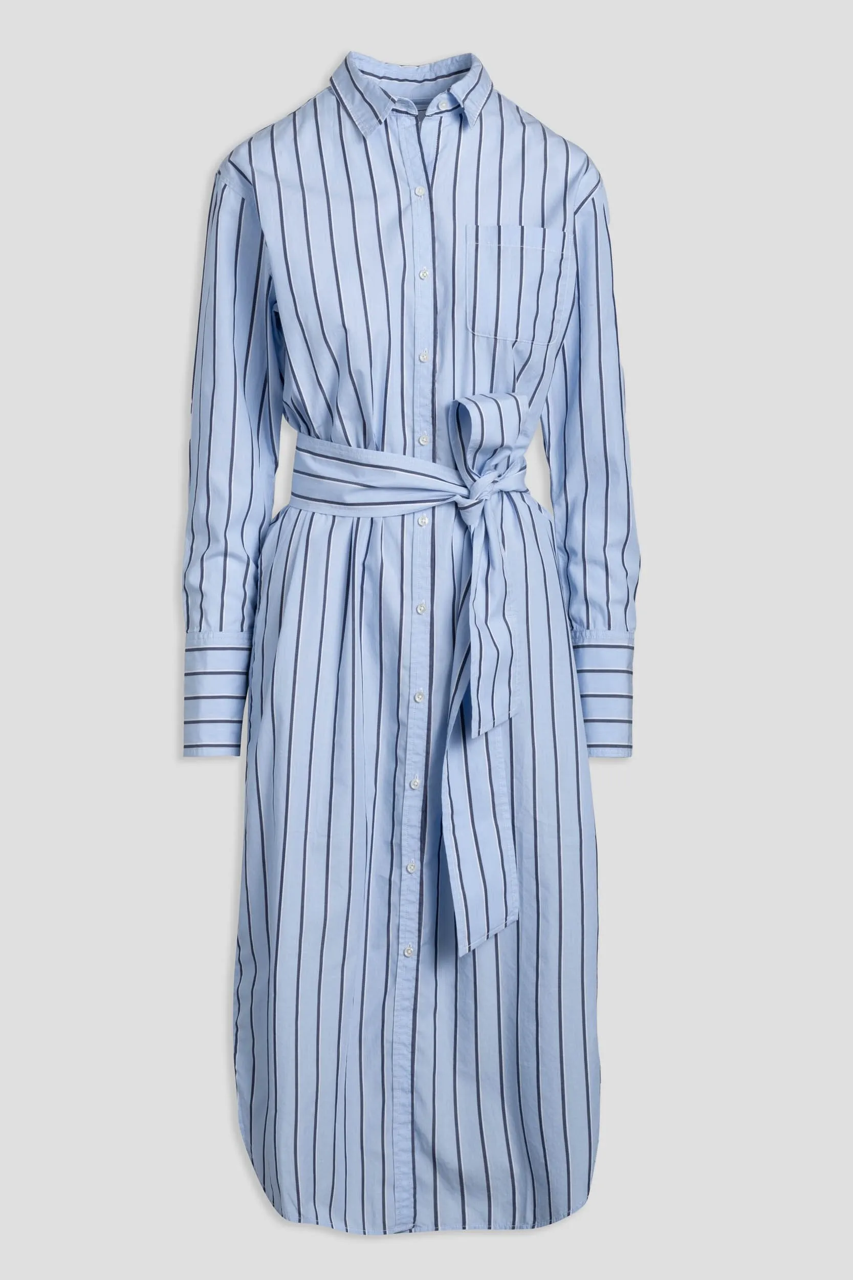 unsubscribed striped boyfriend shirt dress