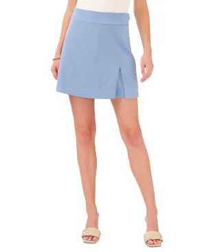 Vince Camuto Women's Solid-Color Slit-Front Mini Skort Sky Blue Size 12 MSRP $99