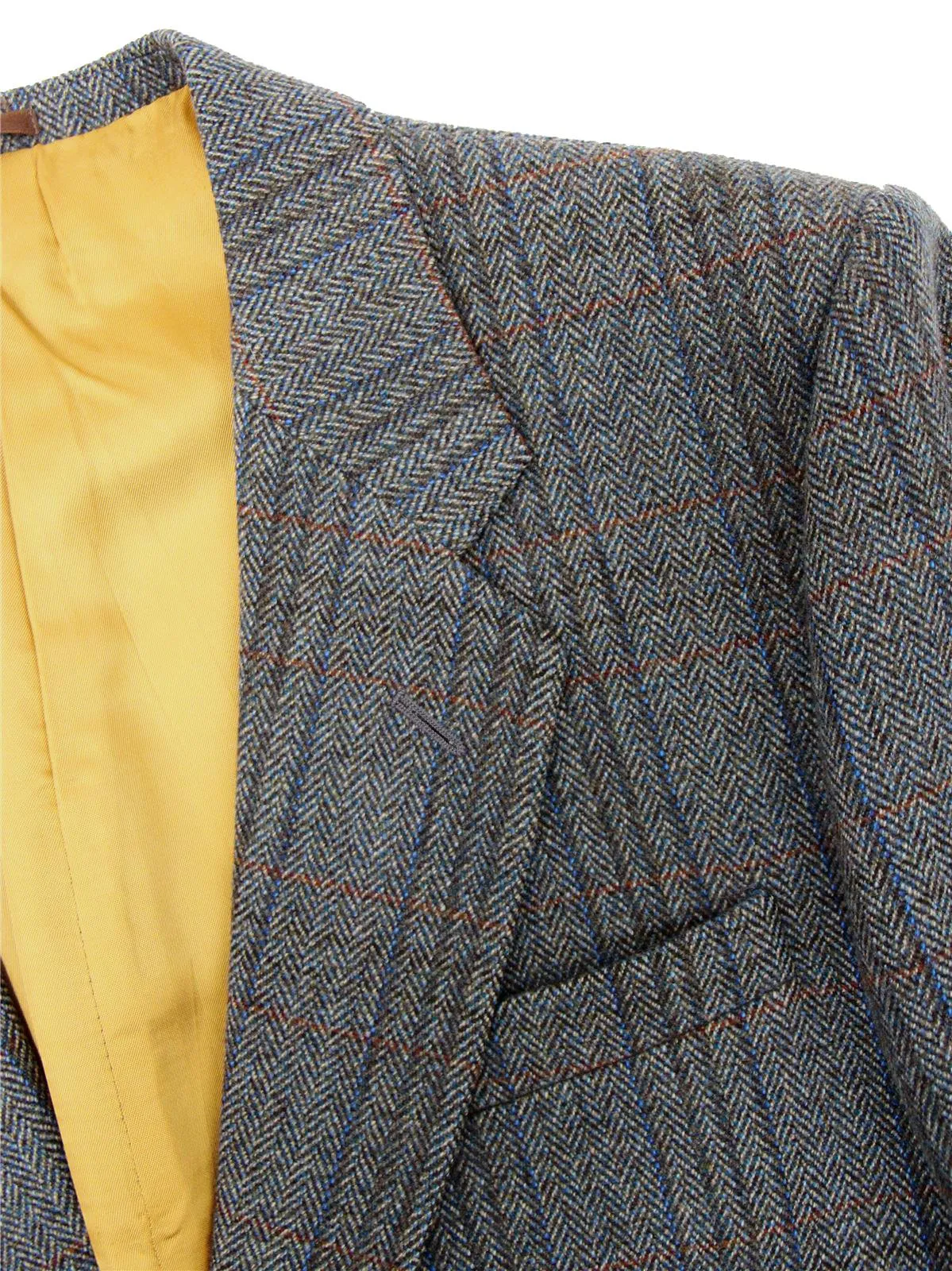 Vintage Saxony Grey Check Tweed Jacket