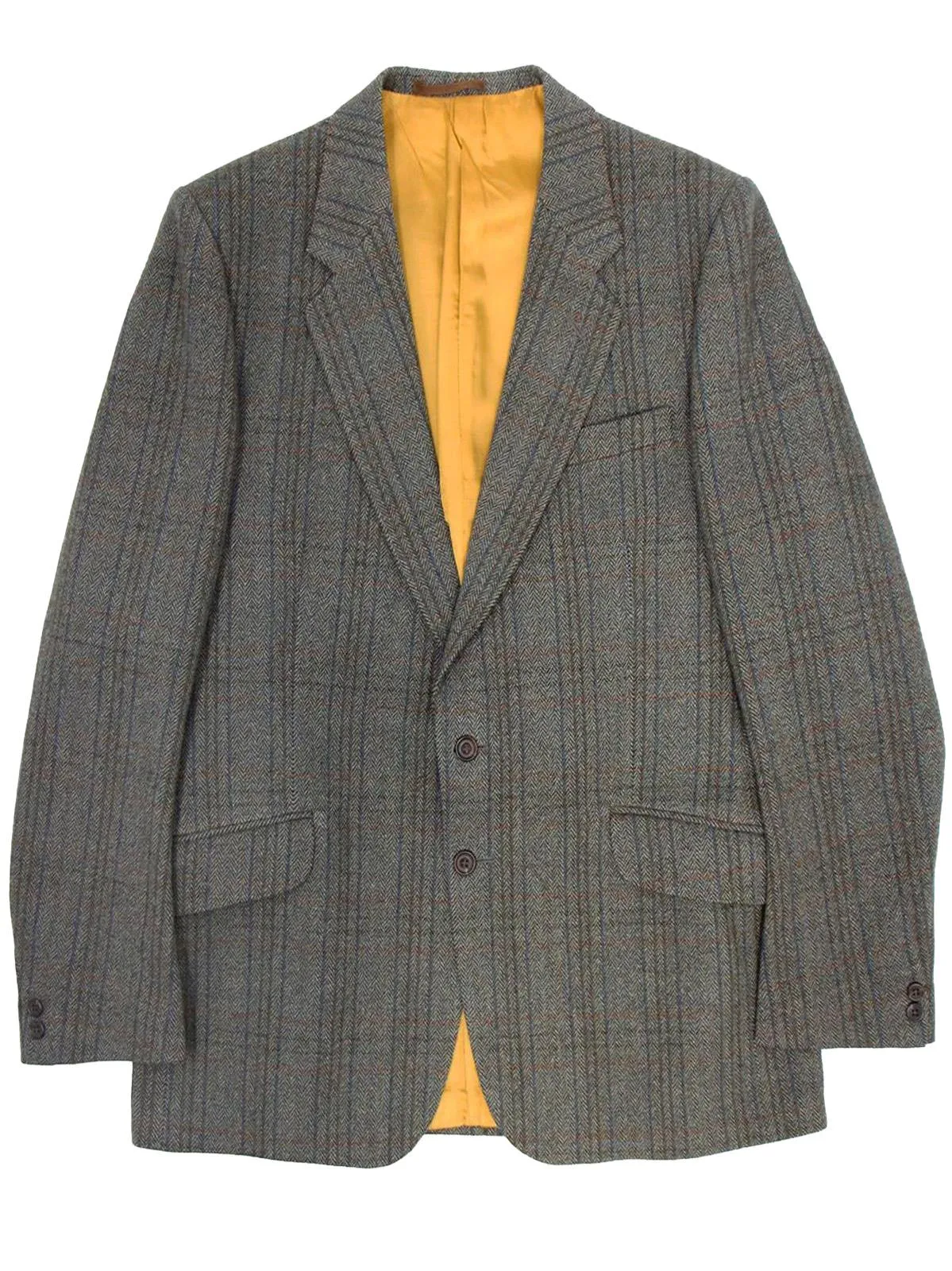Vintage Saxony Grey Check Tweed Jacket