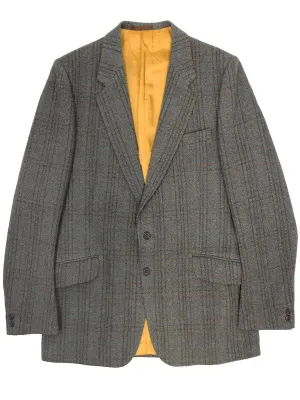Vintage Saxony Grey Check Tweed Jacket