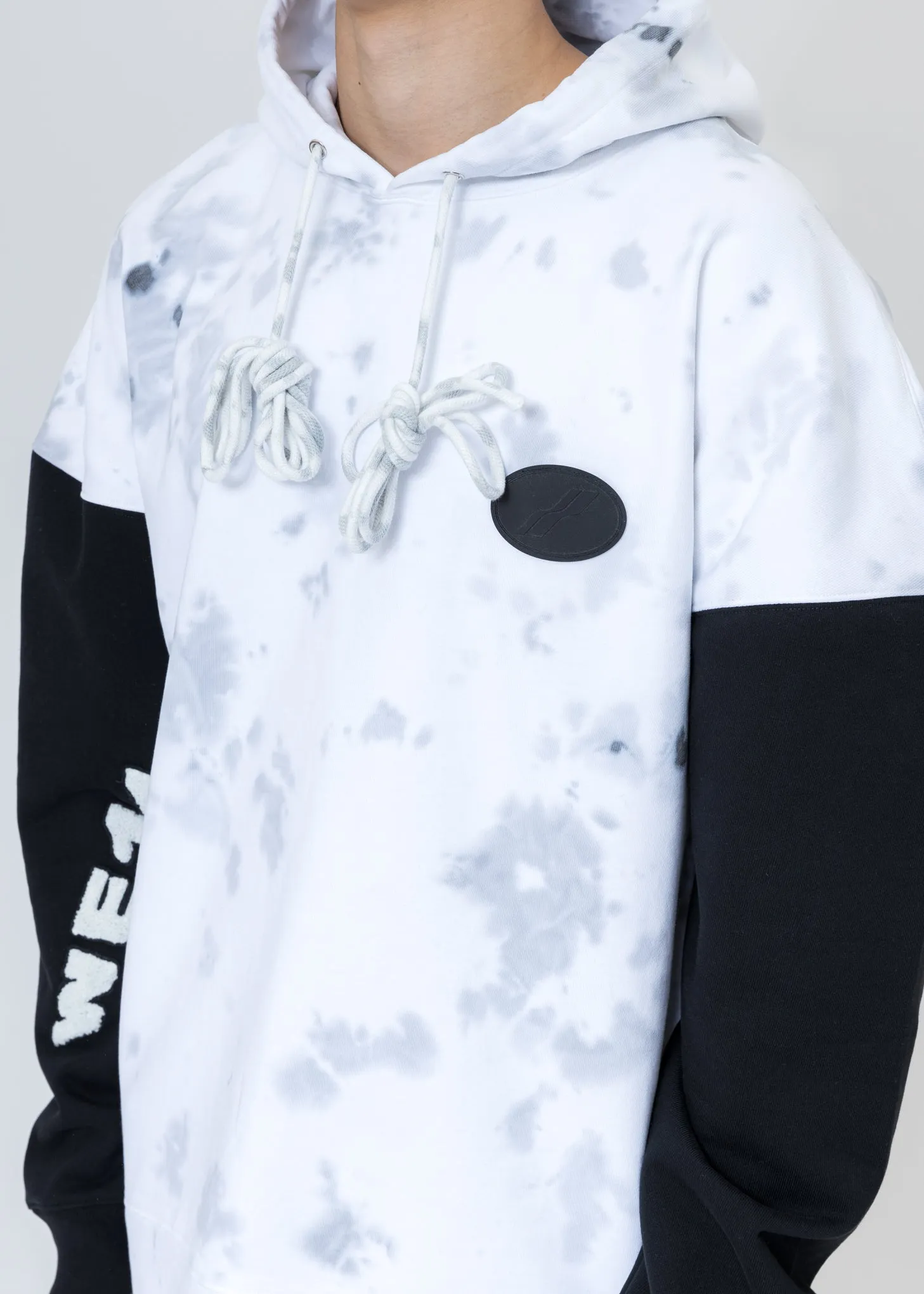 White Logo Applique Hoodie