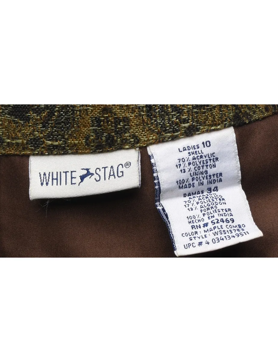 White Stag Damask Print Skirt - L
