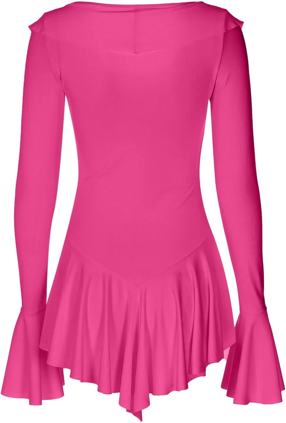 Women Sexy V Neck Dresses Tie Front Ruffle Mini Beach Dress Long Sleeve Casual Slim Fit Solid Ruched Bodycon Short Dress 2025