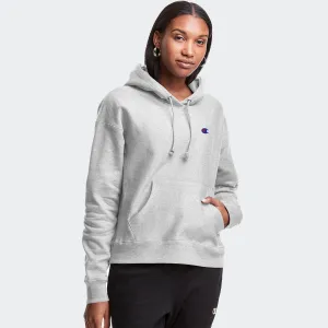 Women's Champion RW Hoodie C Logo Silver Grey