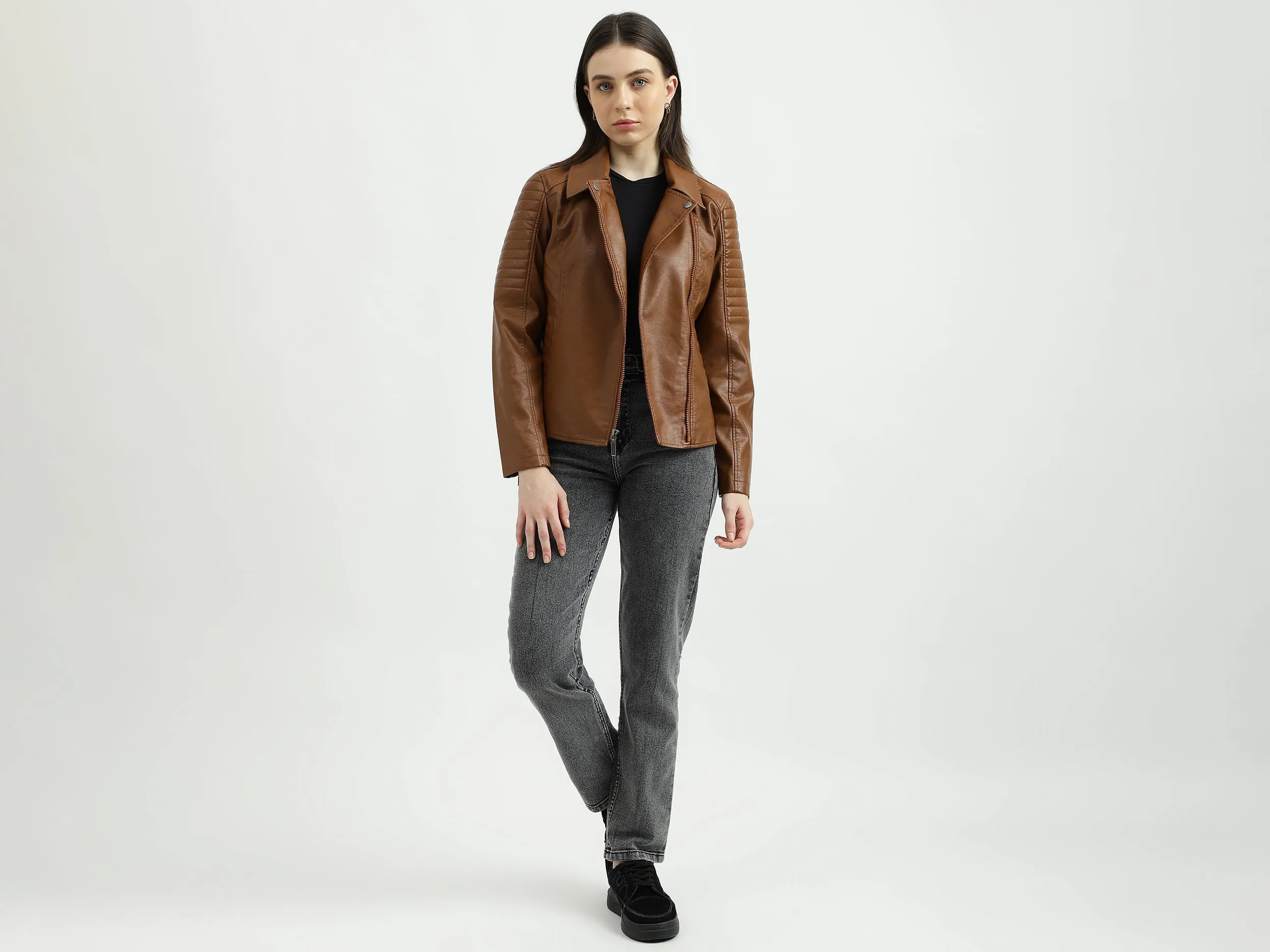 Women's Full Sleeves Biker Jacket