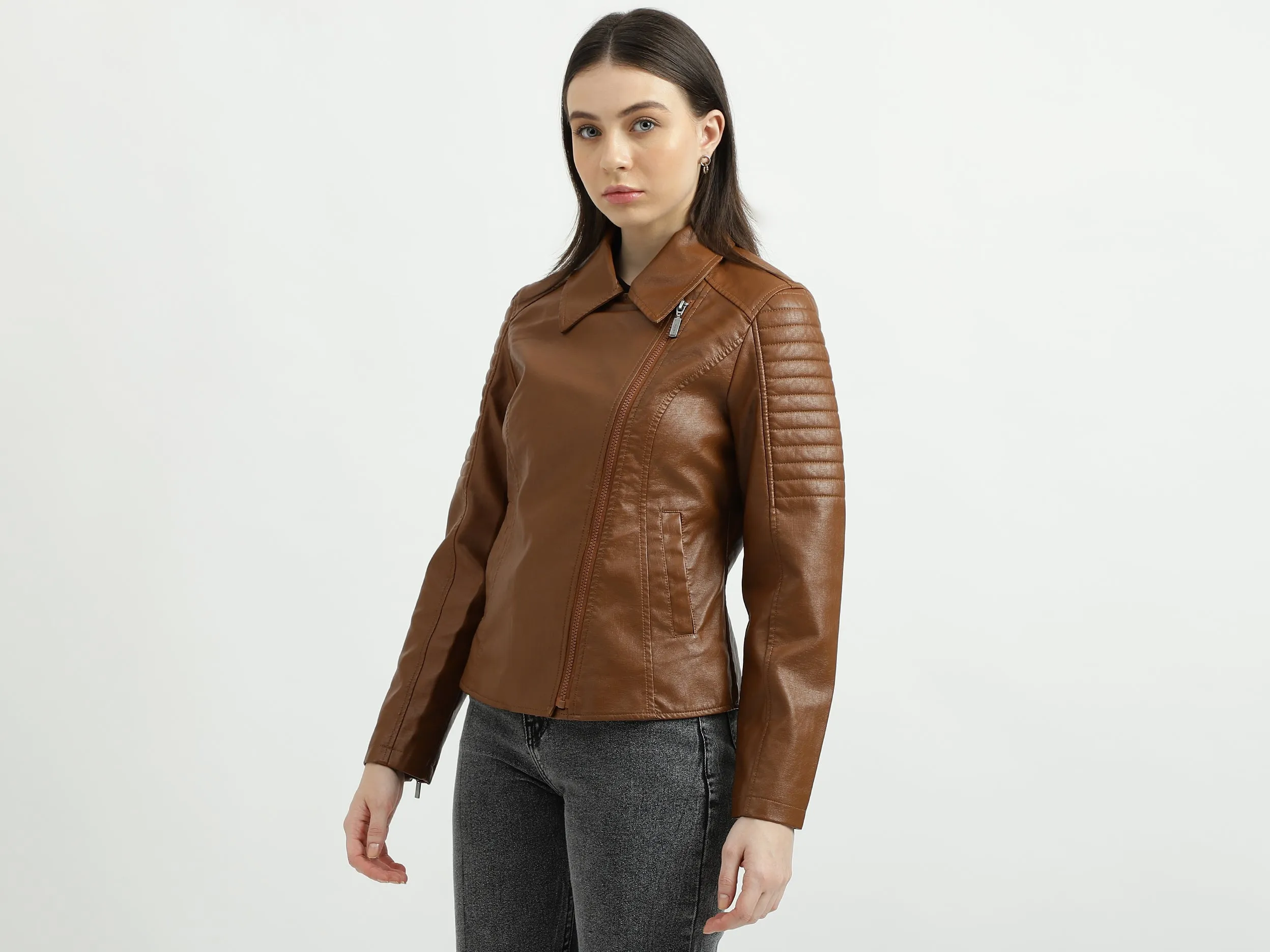 Women's Full Sleeves Biker Jacket