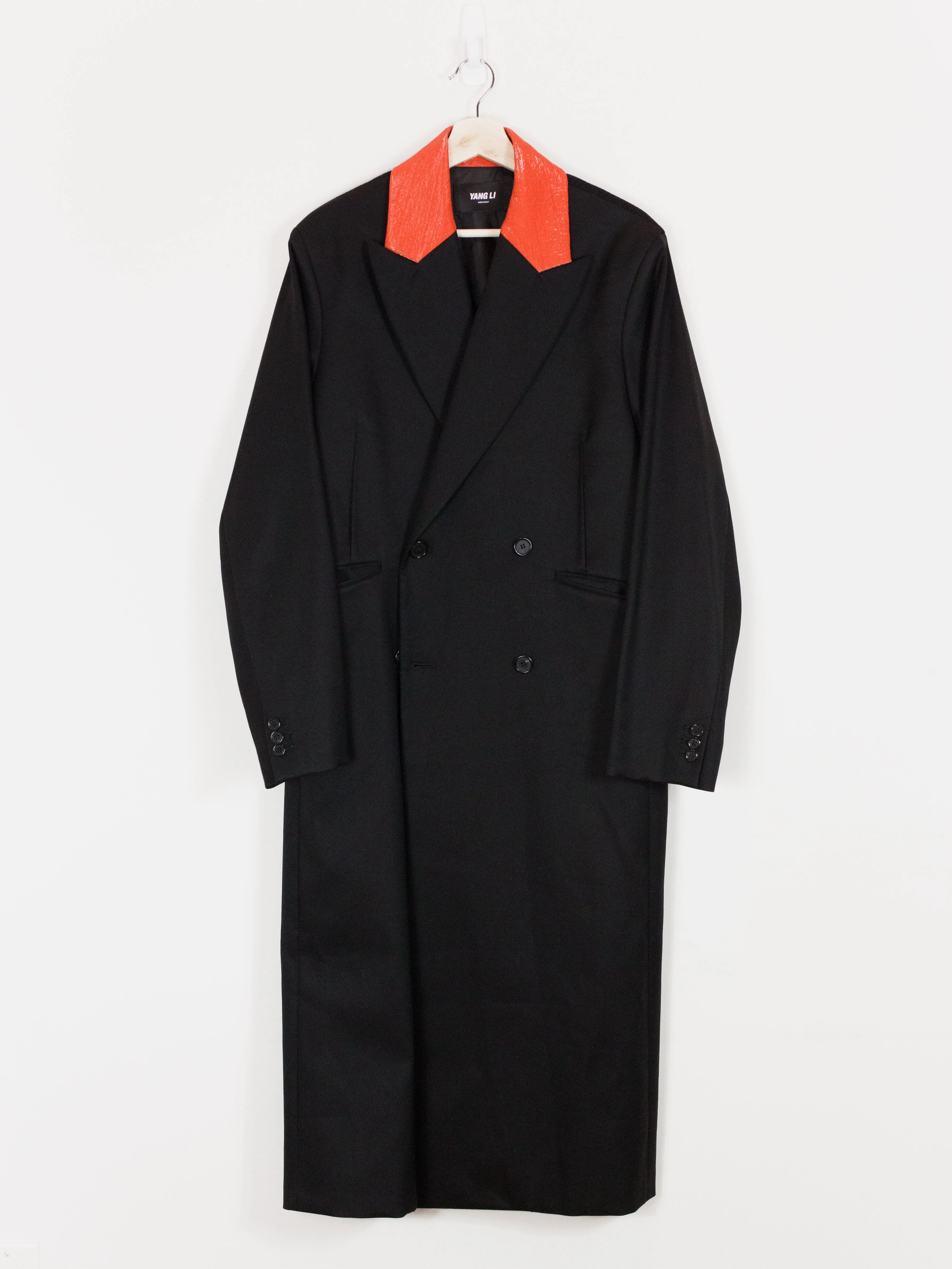 Yang Li SS17 Painted Collar Double-Breasted Long Coat