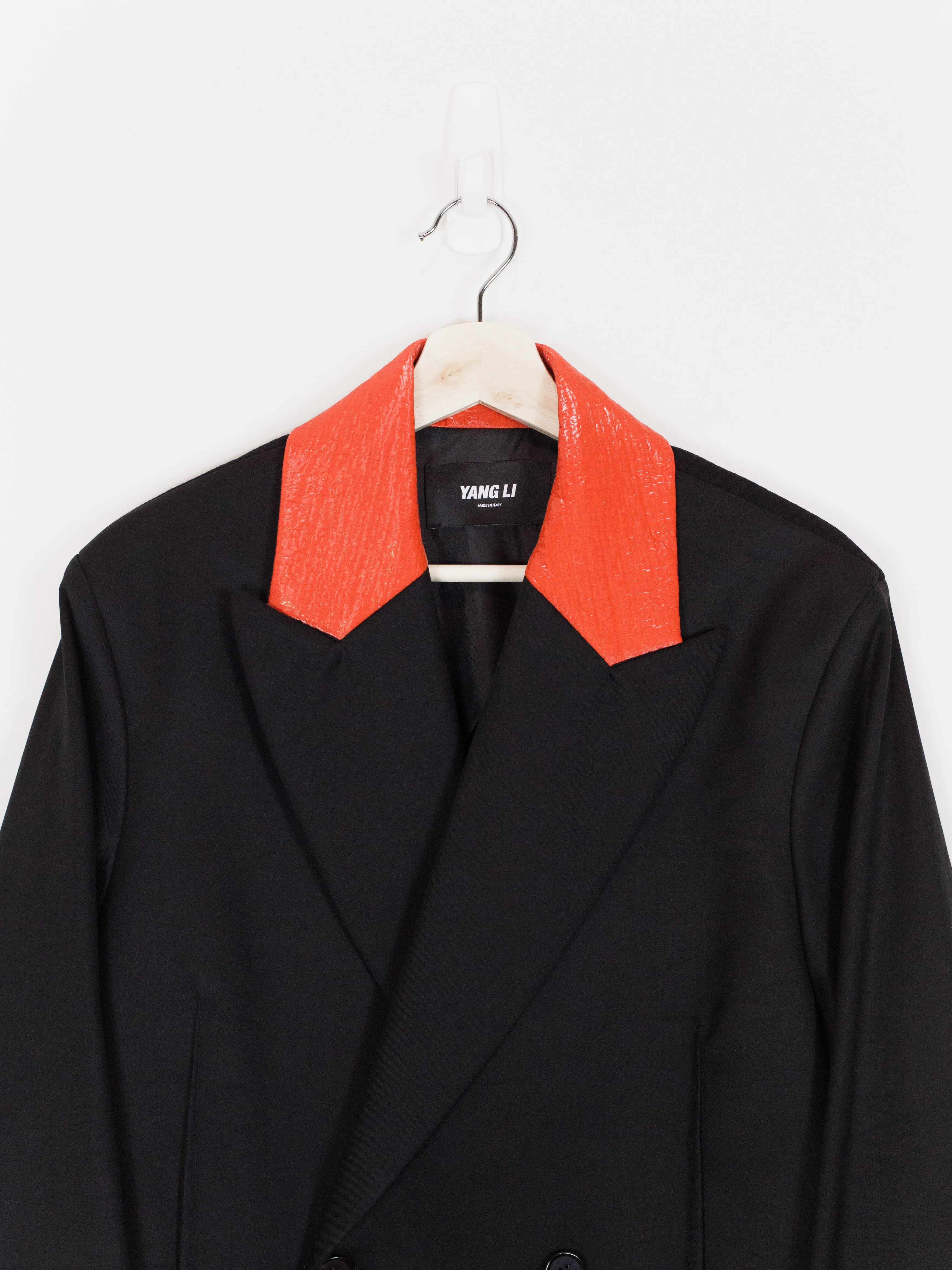 Yang Li SS17 Painted Collar Double-Breasted Long Coat