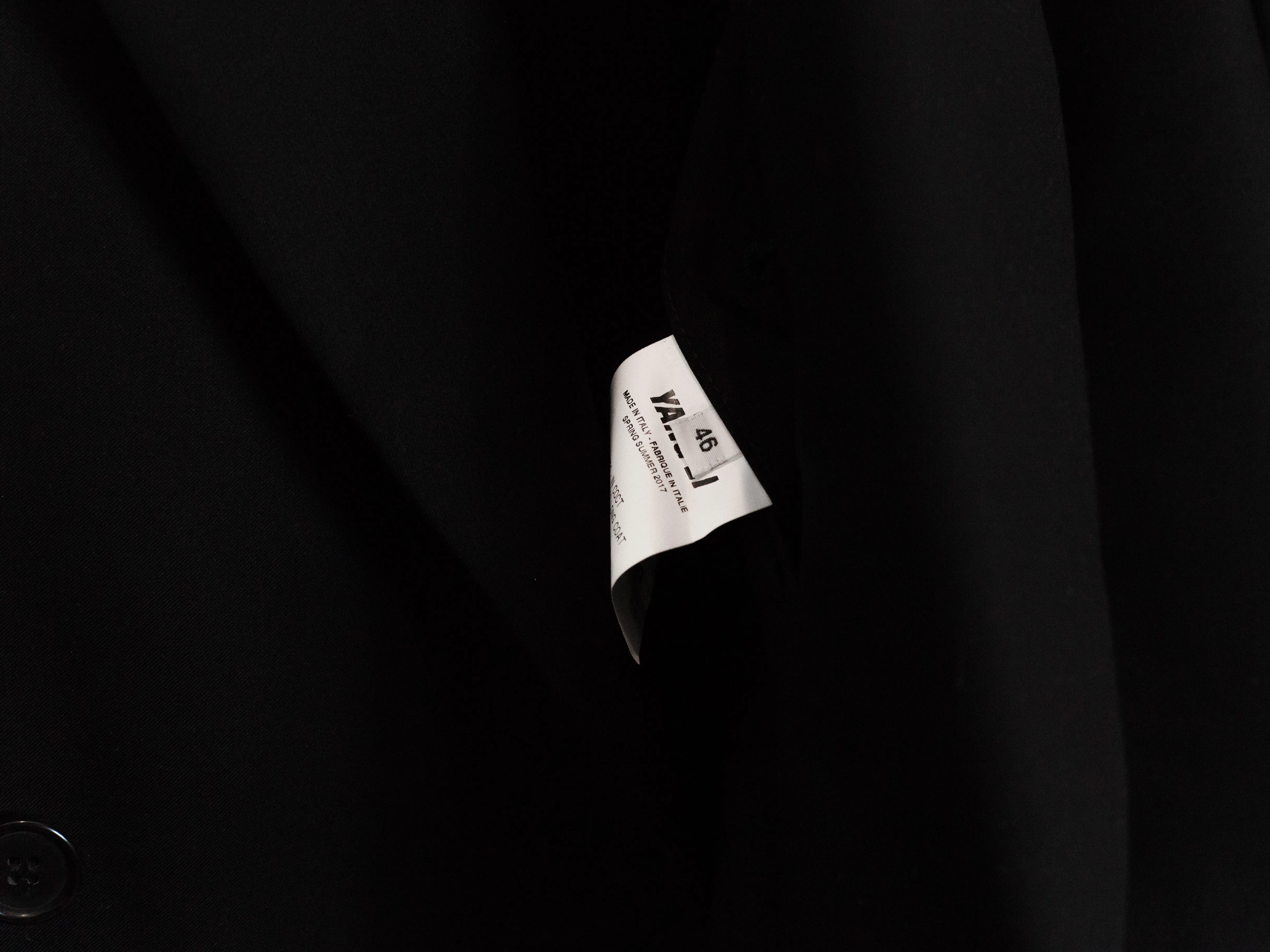 Yang Li SS17 Painted Collar Double-Breasted Long Coat
