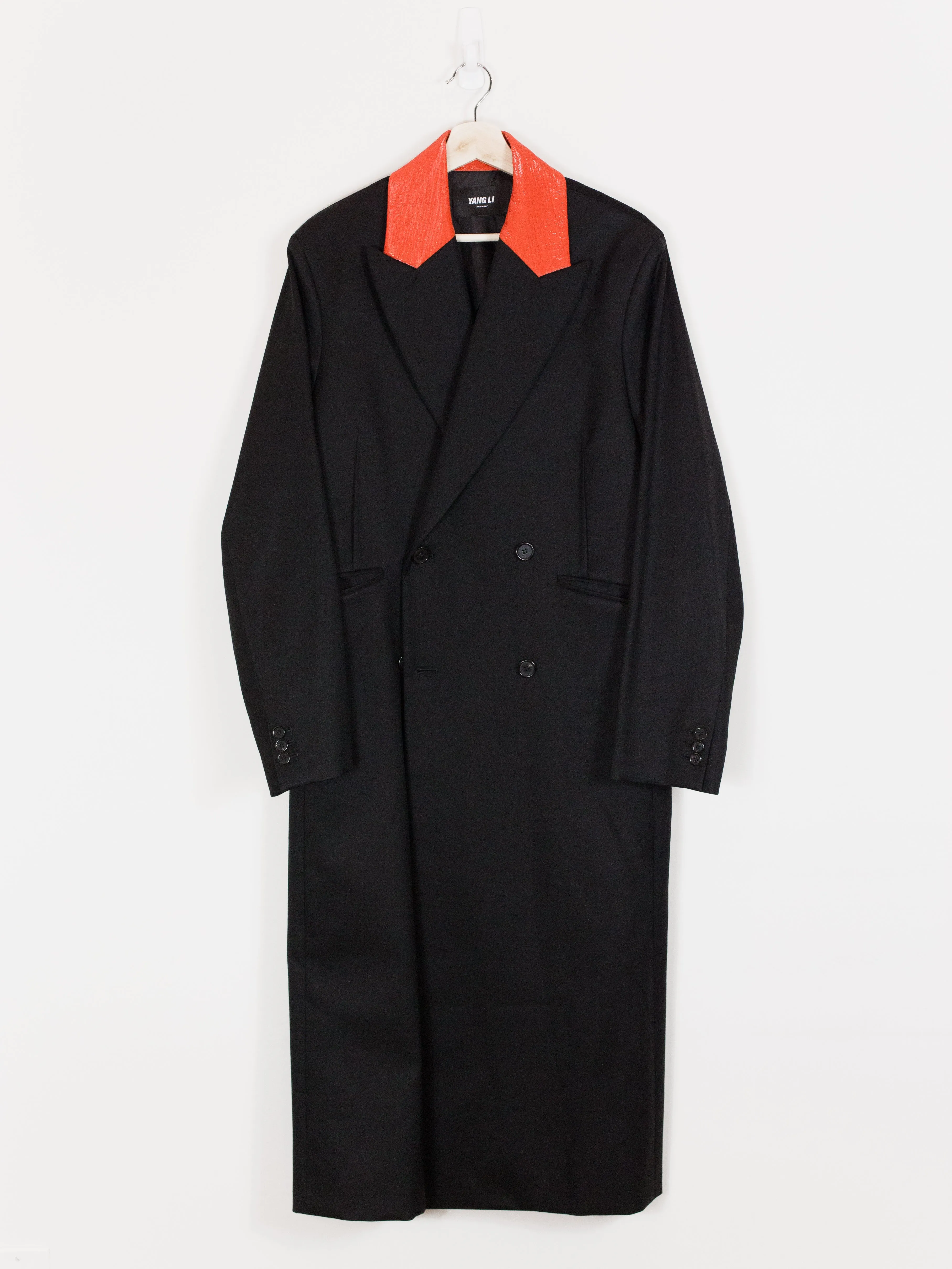 Yang Li SS17 Painted Collar Double-Breasted Long Coat