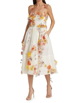 Zimmermann Postcard Midi Dress Ivory (For Hire)